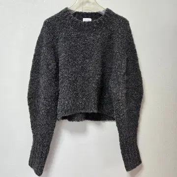 그레이 복슬복슬 크루넥 스웨터