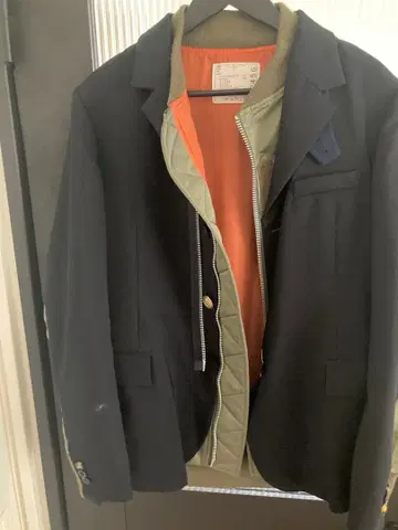 sacai Suiting x Nylon Jacket 도킹 MA1