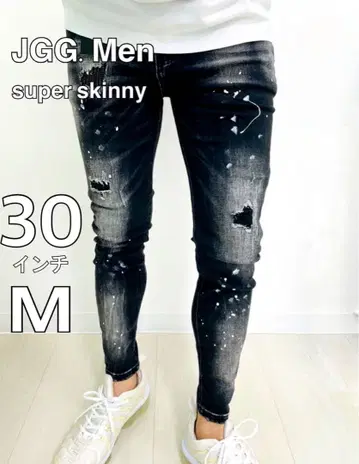 JGG.Men 제깅맨 스키니진 데미지 진 ek30