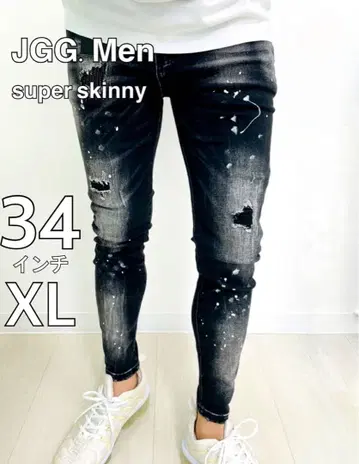 JGG.Men 제깅맨 스키니 데미지 진 ek34