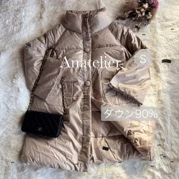 Anatelier 아나텔리어 벨 슬리브 다운 코트 36 베이지