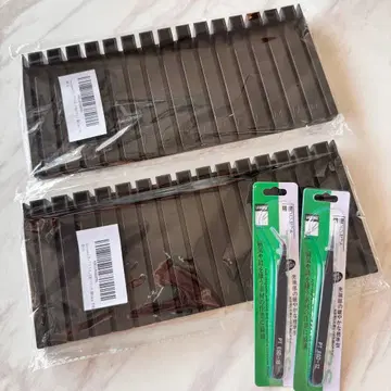 2종 세트 러너 스탠드 건담 프라모델 도랑 4.5mm 핀셋 포함