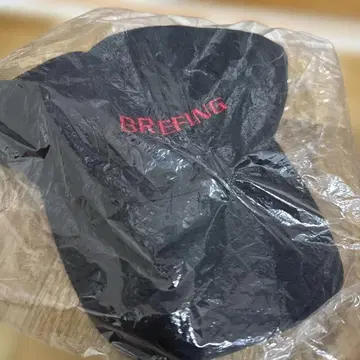 BRIEFING 로고 캡 미사용 블랙 x 레드