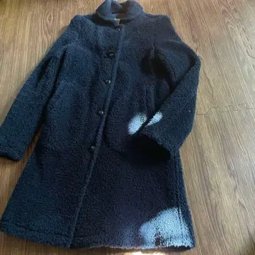 트래디셔널 웨더웨어 울 보아 플리스 코트 34 네이비