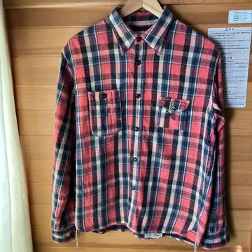 페로우즈 Pherrow's 라이트 플란넬 셔츠 체크 가챠 포켓