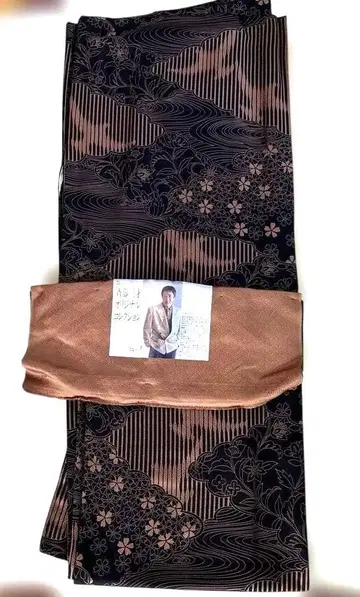 [사이토 산사이] 선연단자 순수 실크 코몬 히로에리 오염 방지 가공 완료