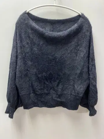 Louere 오프숄더 샤기 니트 L