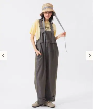 BEAMS BOY 샴브레이 유로 밀리터리 오버롤