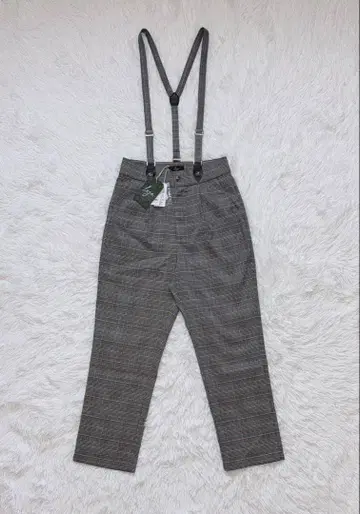 미사용 새상품 Leja 체크 무늬 살로펫 팬츠