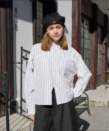 Regen Glanz cropped pocket shirt