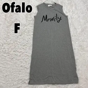 ofalo (F) 영문 프린트 슬리브리스 원피스