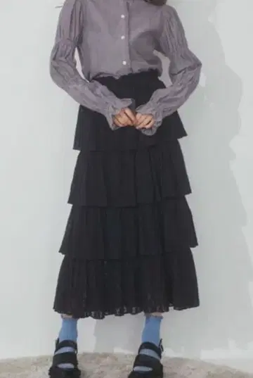 merry jenny 레이스 캉캉 스커트 블랙