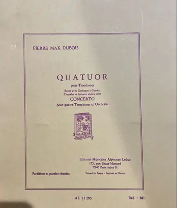 듀보아 트롬본 사중주곡