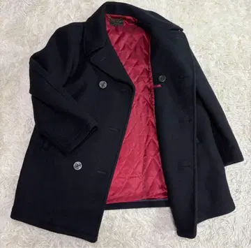 New yorker 네이비 울 피 코트 해군 버튼 L