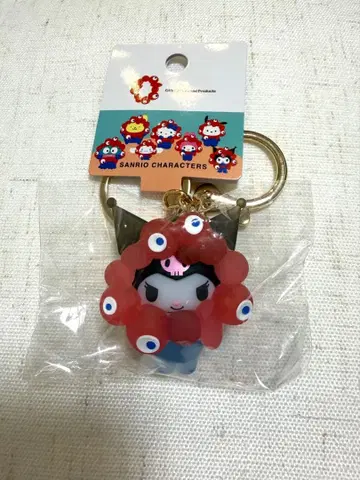 간사이 만박 먁먁 산리오 입체 마스코트 클리어 컬러 키링