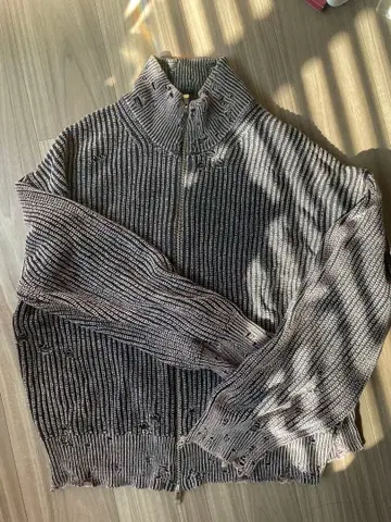 MAISON SPECIAL 리브 집업 스웨터 M