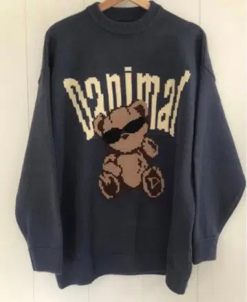 다리치 Darich Danimal 베어 니트 풀오버 보르도 곰