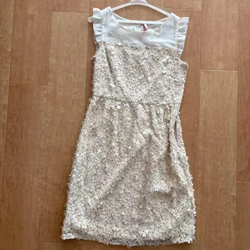 WILLSELECTION 플라워 레이스 원피스 화이트 베이지