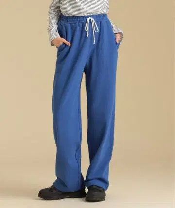 컬러 맨투맨 팬츠 S 블루