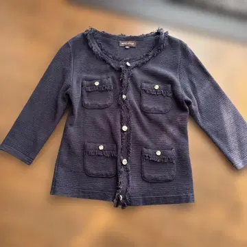 PETIT STYLE 네이비 7부 소매 가디건 S 사이즈