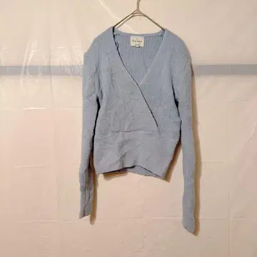 새상품급 PINK ROSE 랩 니트 스웨터 [ M ] 라이트 블루 긴팔