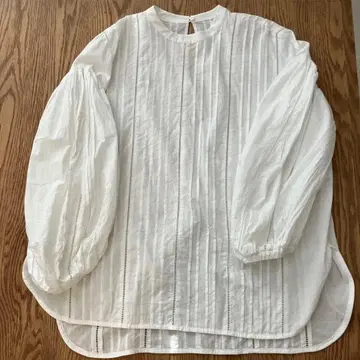 NORC 볼륨 슬리브 셔츠 화이트