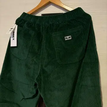 OBEY 오베이 그린 코듀로이 이지 팬츠