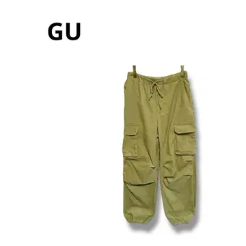 [ 지유 ] 캐주얼 팬츠 코듀로이 파라슈트 심플 카키 S