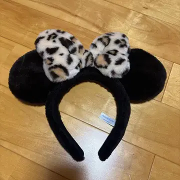 디즈니 미키 귀 머리띠 레오파드 무늬