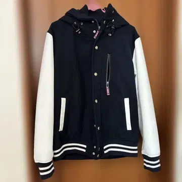 BEAMS HEART L 사이즈 후드 부착 블루종 점퍼