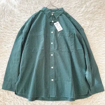 새상품 COOTIE PRODUCTIONS 그린 체크 긴팔 셔츠