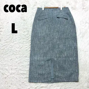 coca 코카 (L) 프론트 지퍼 트위드 스커트