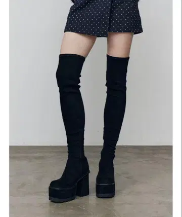 EMODA 스퀘어 핏 롱 부츠 S