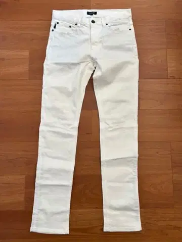블랙 라벨 스키니 데님 M 화이트