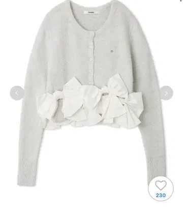 SNIDEL 리본 모티브 가디건