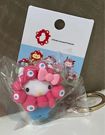 산리오 미야쿠미야쿠 파스텔 나리키리 입체 마스코트 키티 키링