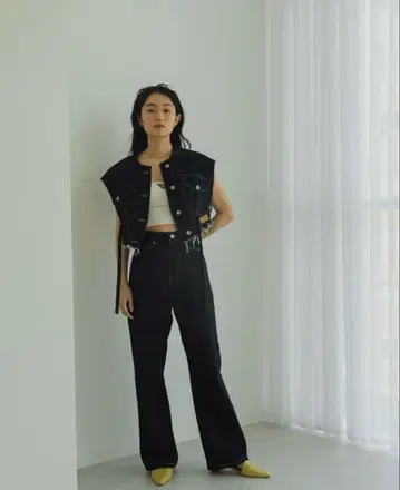 [ Knuth Marf ] 하이웨스트 데님 팬츠