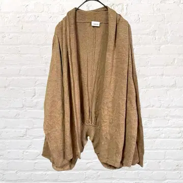 10672 반트로아 울 혼방 긴팔 가디건 겉옷 브라운 변형 구제 의류