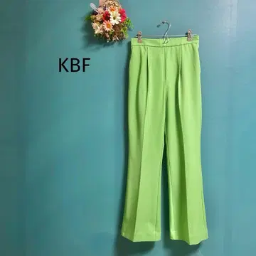 KBF 슬림 플레어 이지 팬츠 그린