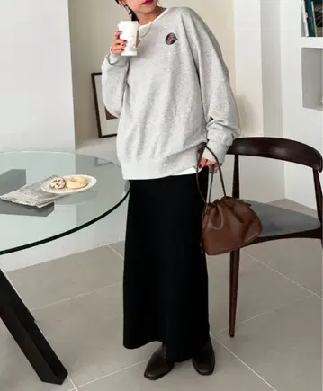 discoat 다테호노 맨투맨 그레이 인플루언서 기획