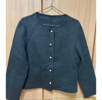 다크 그레이 노카라 자켓