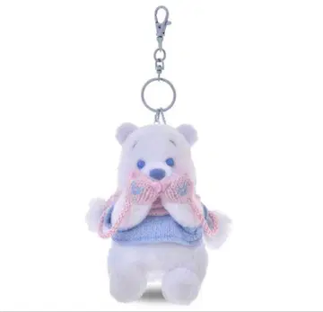 푸우 봉제 인형 키링 키체인 핑크 x 블루