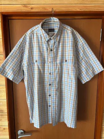 patagonia 반팔 체크 셔츠 L