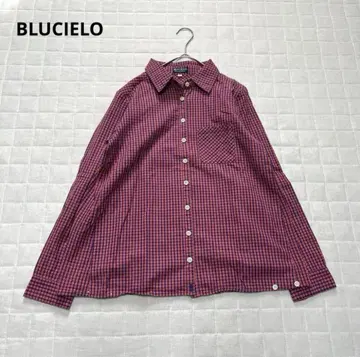[] 긴팔 셔츠 여성용 겉옷 깅엄 체크 심플 M