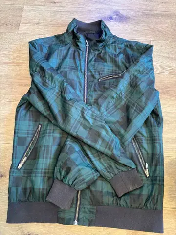 SHIPS 그린 계열 체크 무늬 점퍼 L 사이즈