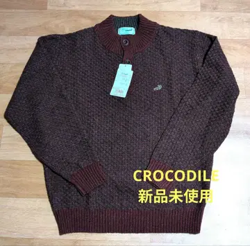 CROCODILE 헨리넥 니트 M 사이즈 미사용 새상품 울 악어