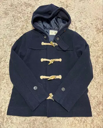 네이비 더플 코트 S 사이즈 후드 부착