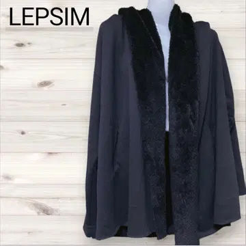 [ LEPSIM ] 보아 가운 케이프 망토 겉옷 블랙