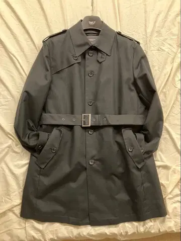 블랙 트렌치코트 방수 소재 벨트 포함