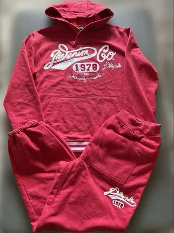 PELLE PELLE 페레페레 후드 맨투맨 셋업 빨간색 XL